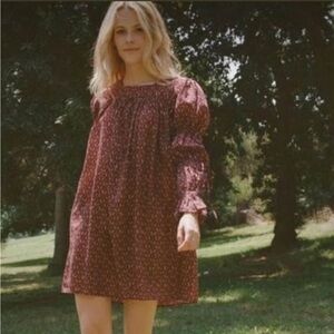 Doen Buttercup Mini Dress in Burgundy